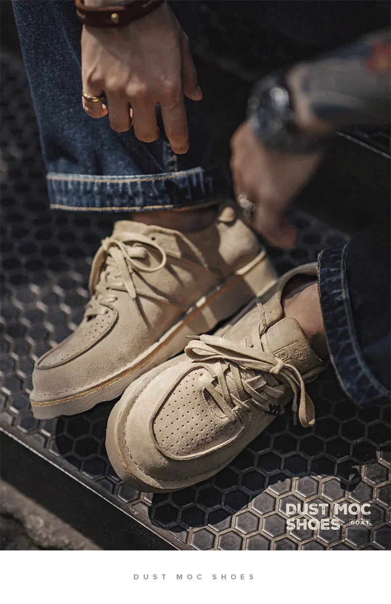 Maden Men's Retro Cow Suede Skate Shoes